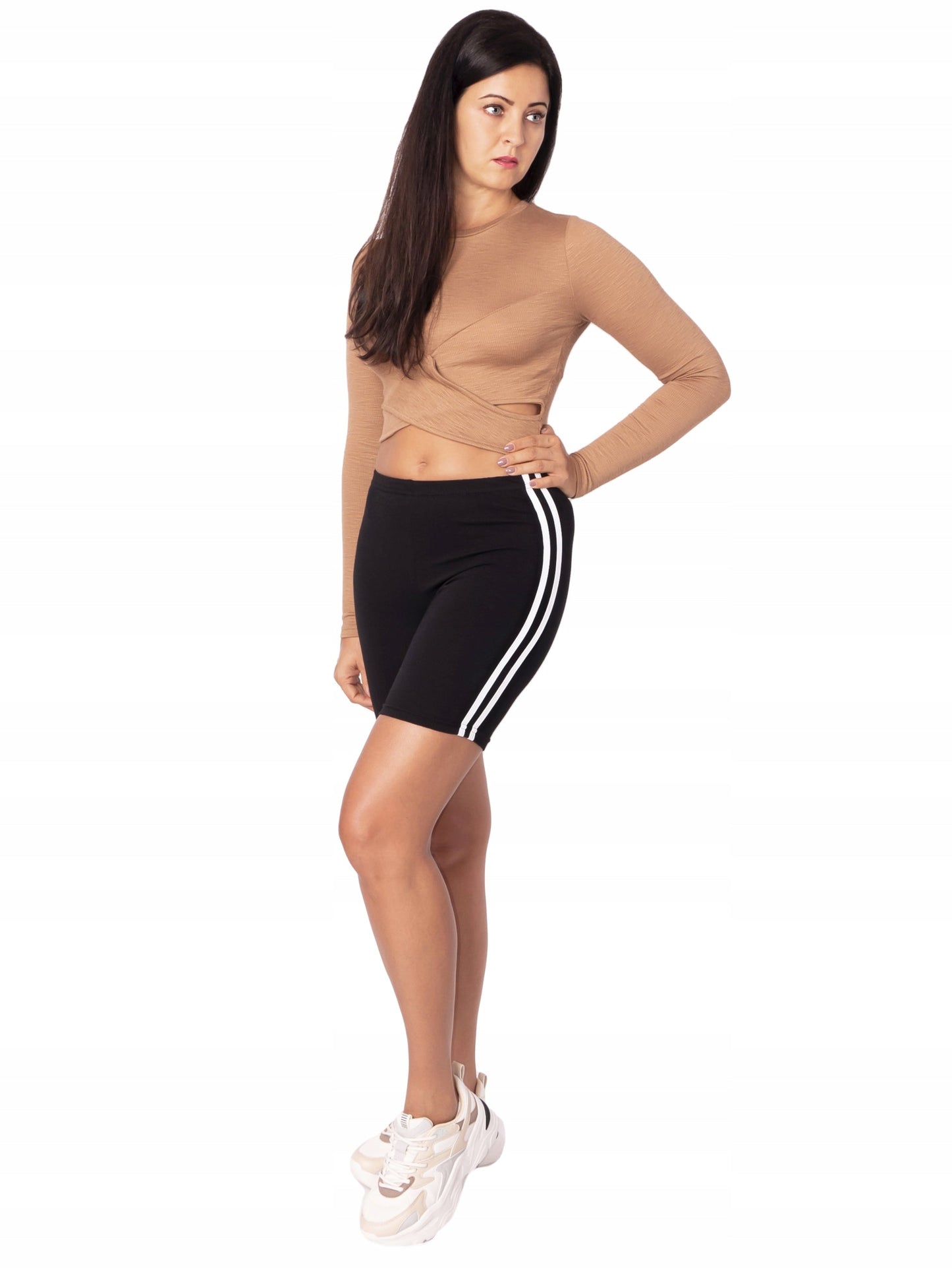 Shorts with a stripe