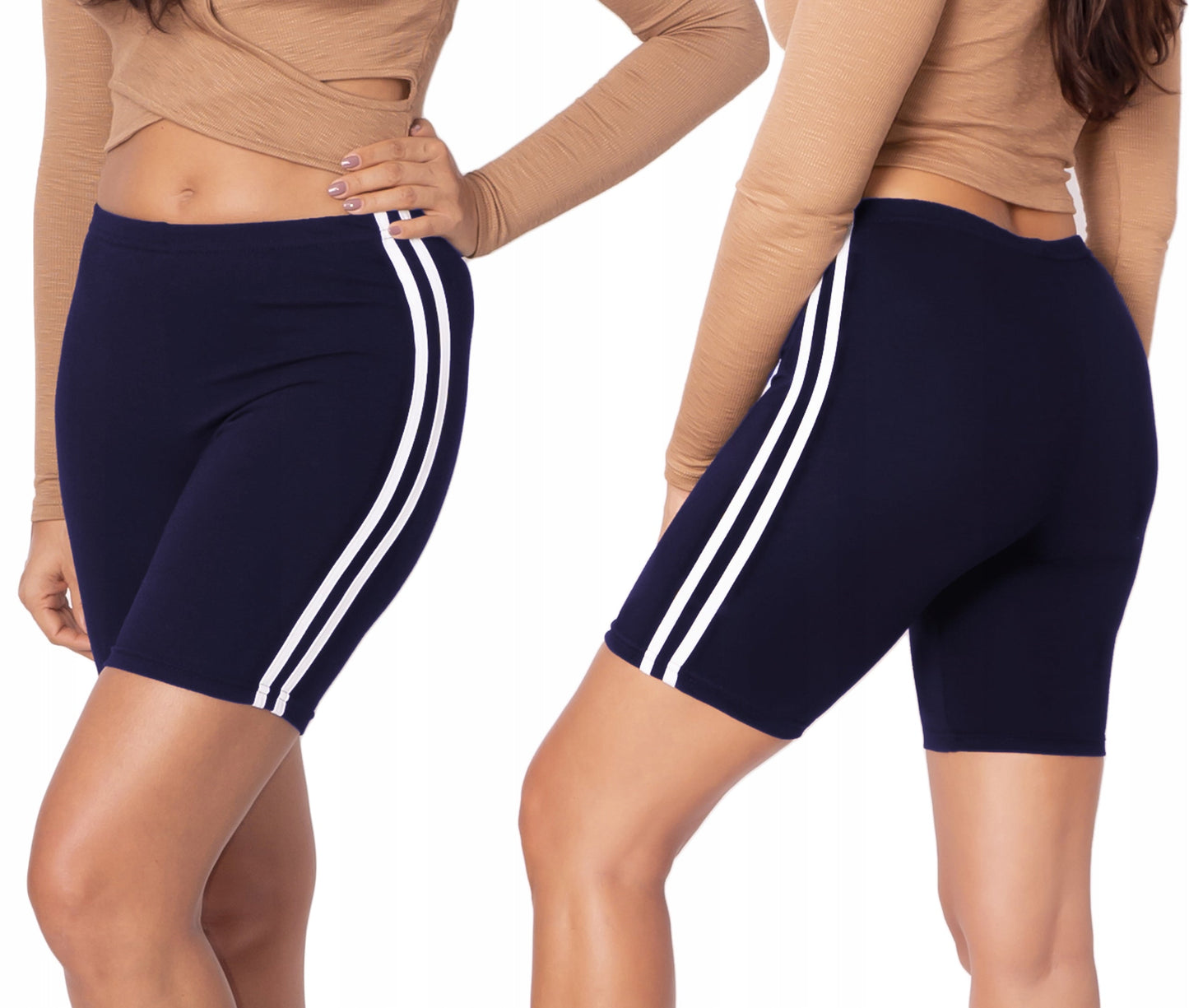 Shorts with a stripe