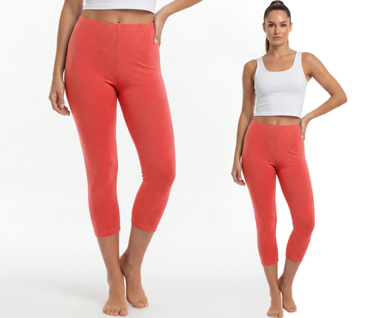 Legginsy bawełniane 3/4