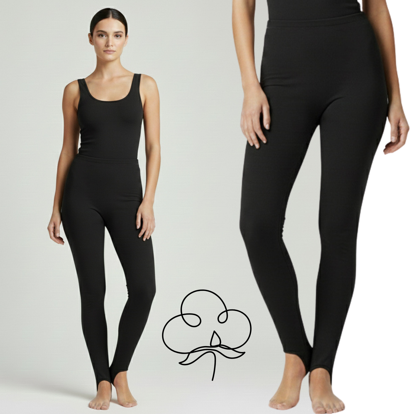 Legginsy Bawełniane Ocieplane „Narciarki” – Poczuj Przytulne Ciepło