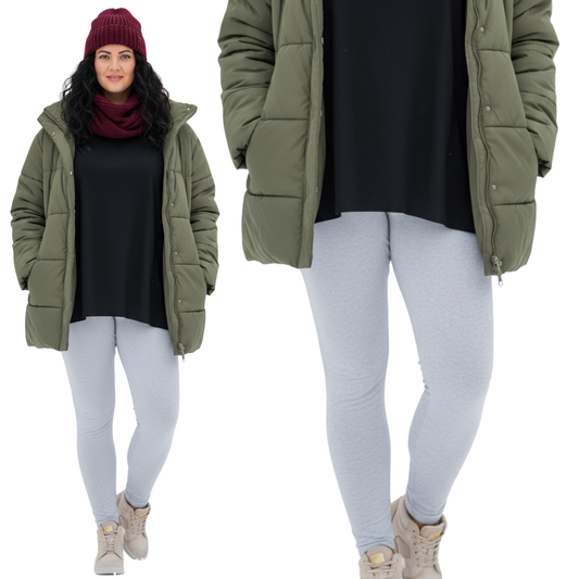 Legginsy bawełniane ocieplane