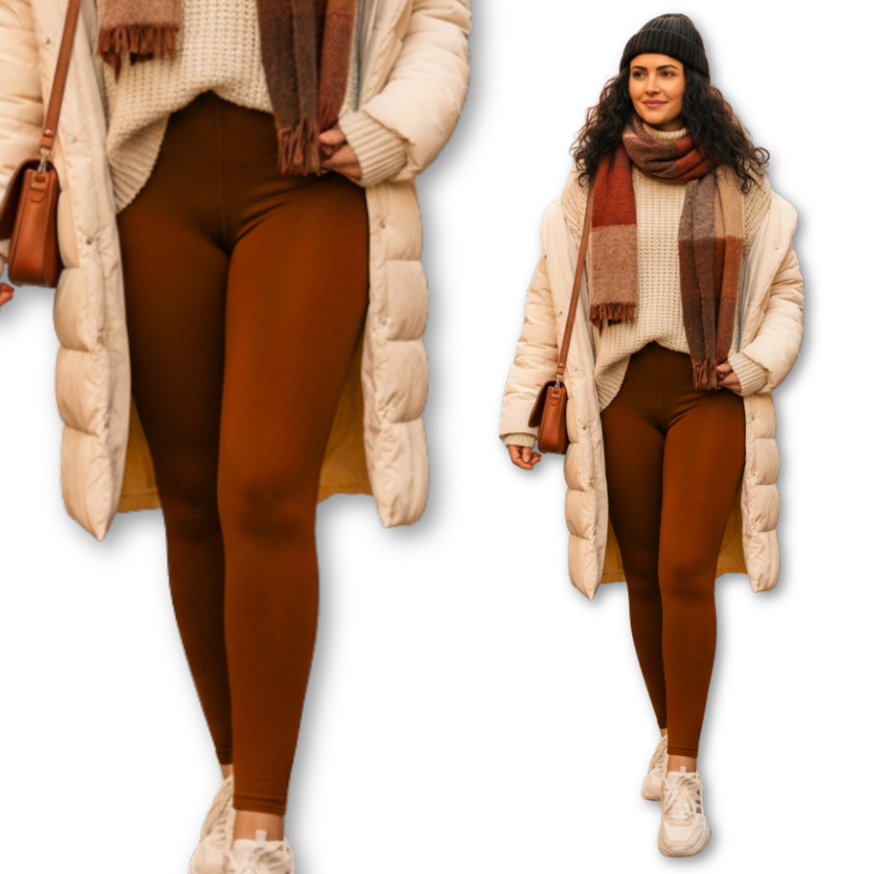 Legginsy bawełniane ocieplane