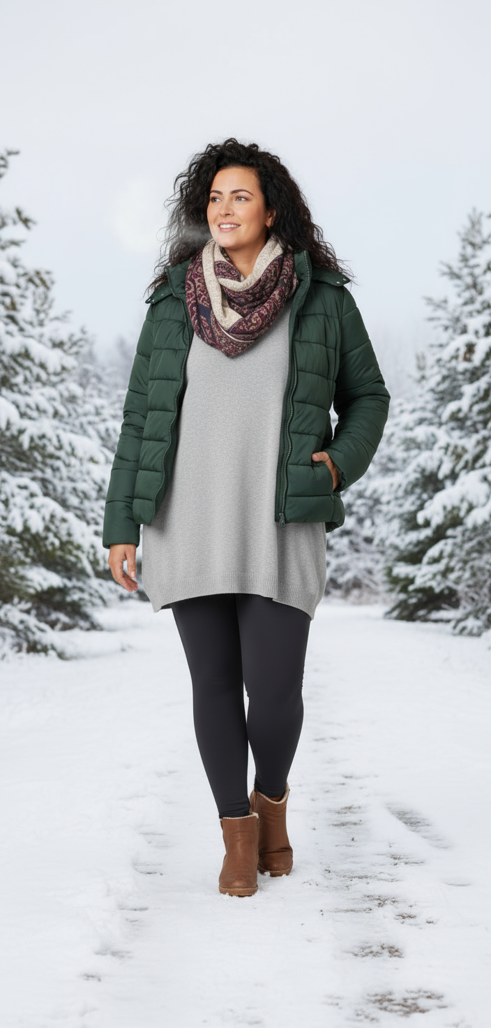 Legginsy bawełniane ocieplane