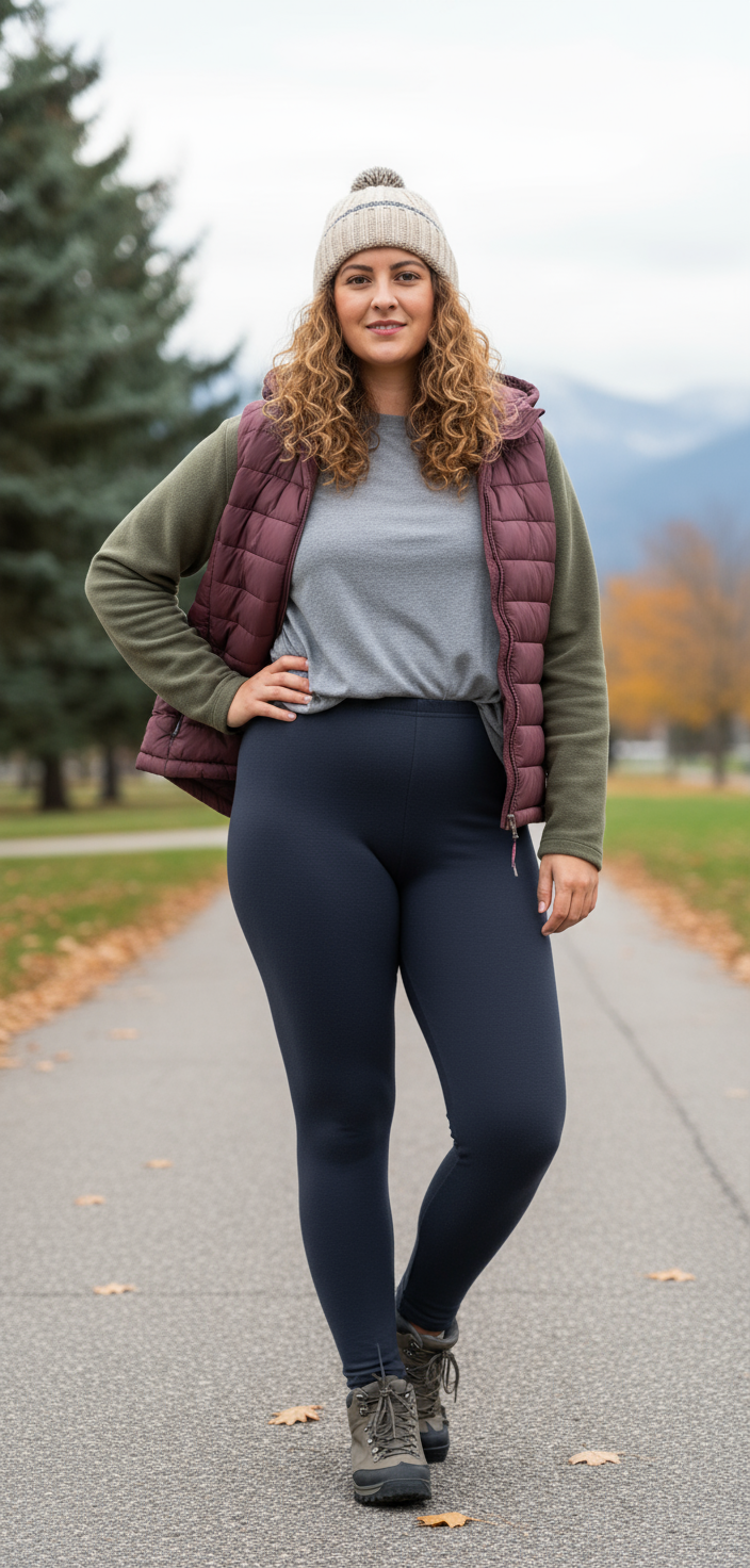 Legginsy bawełniane ocieplane