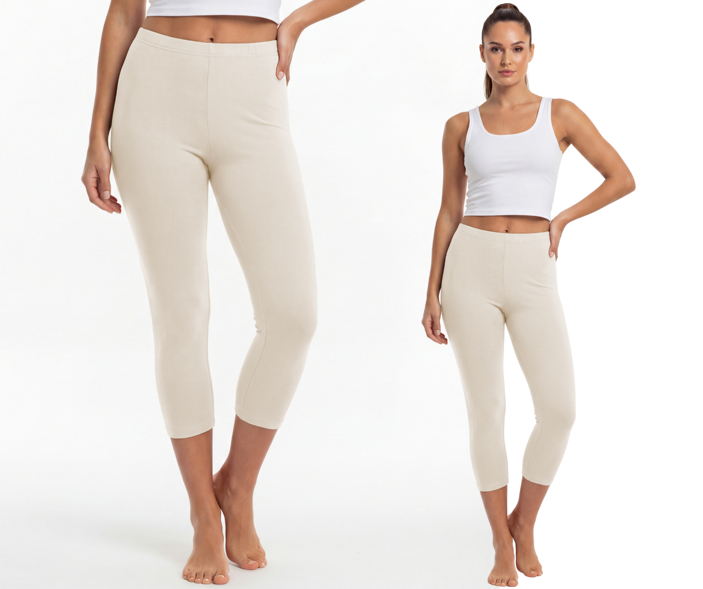 Legginsy bawełniane 3/4