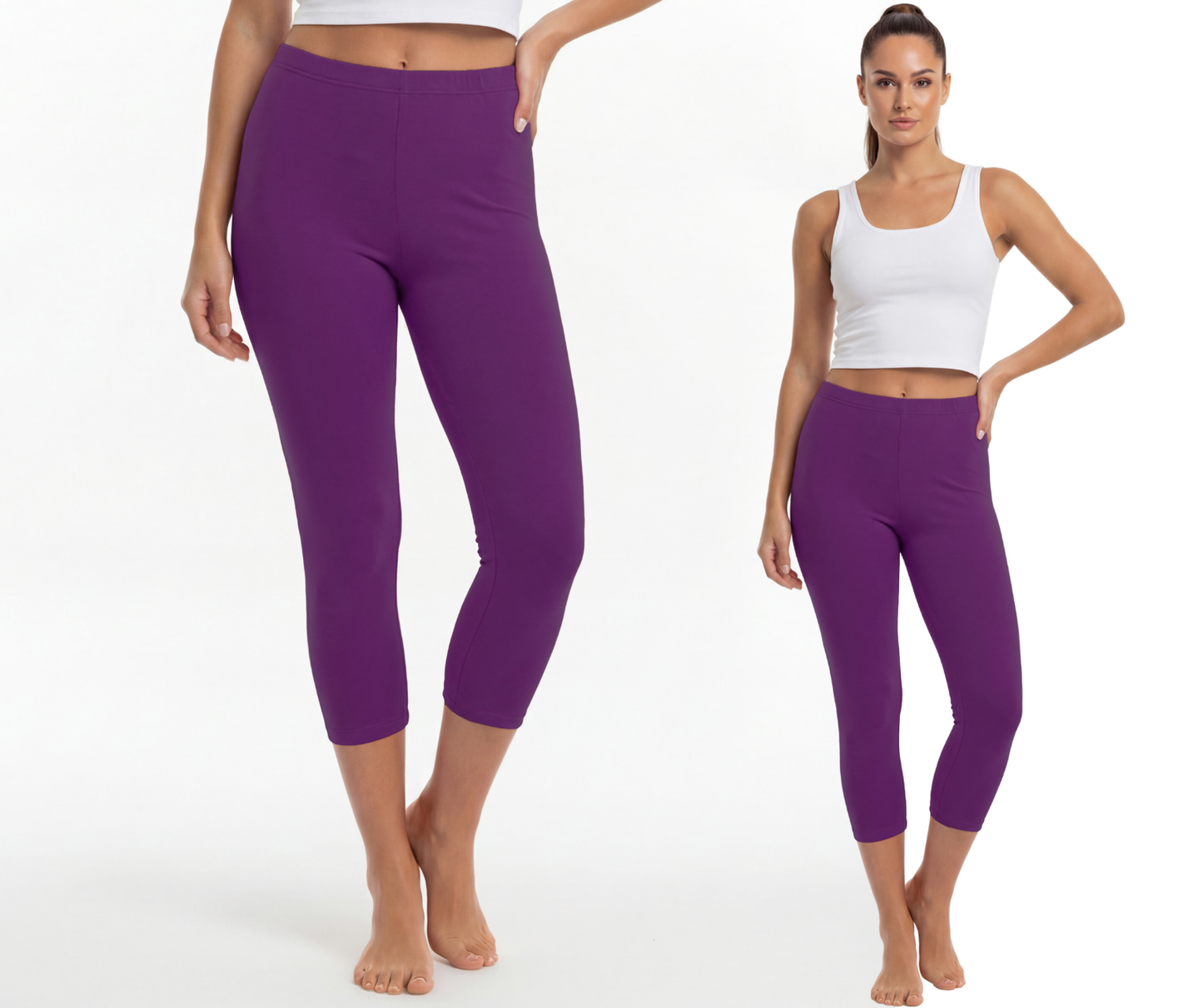 Legginsy bawełniane 3/4