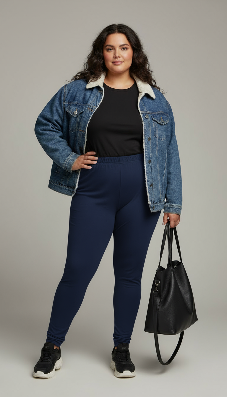 Legginsy bawełniane ocieplane