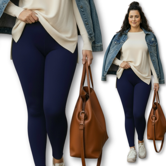 Legginsy bawełniane ocieplane