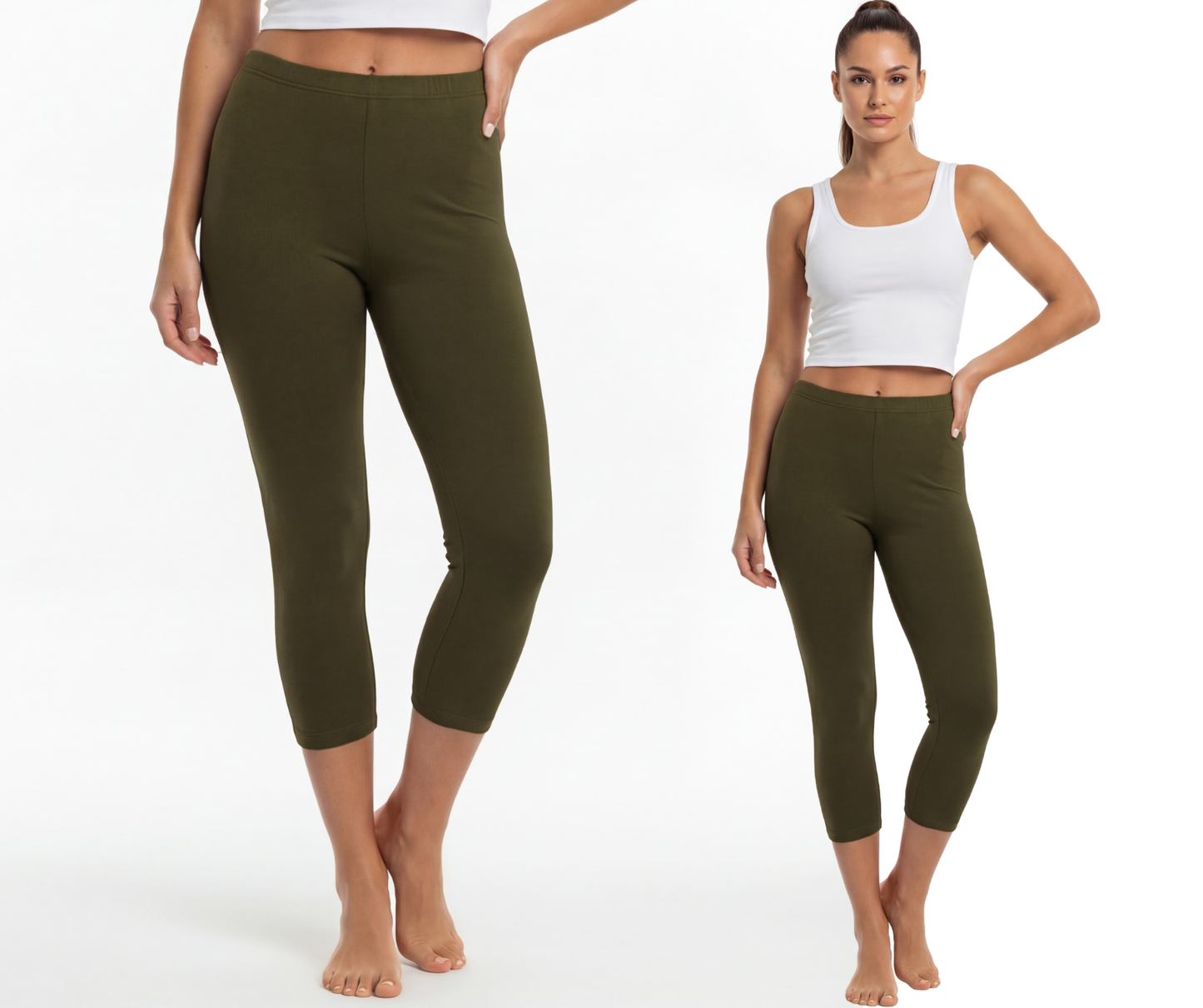 Legginsy bawełniane 3/4