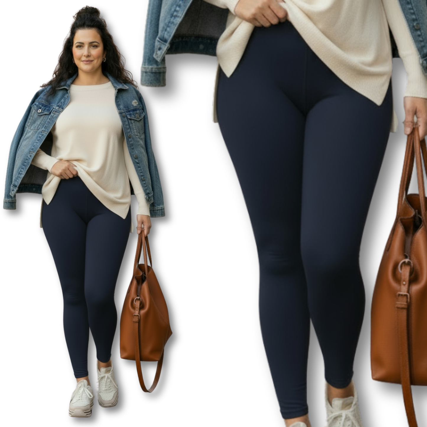 Legginsy bawełniane ocieplane