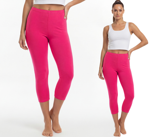 Legginsy bawełniane 3/4