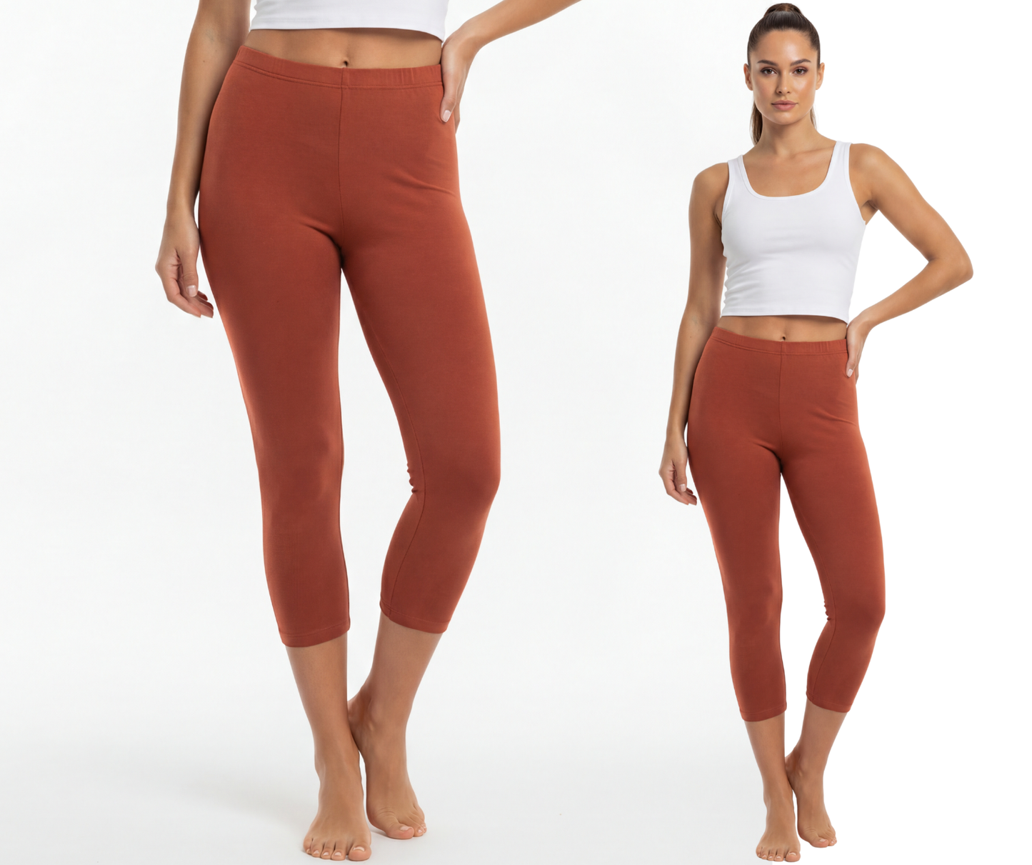 Legginsy bawełniane 3/4