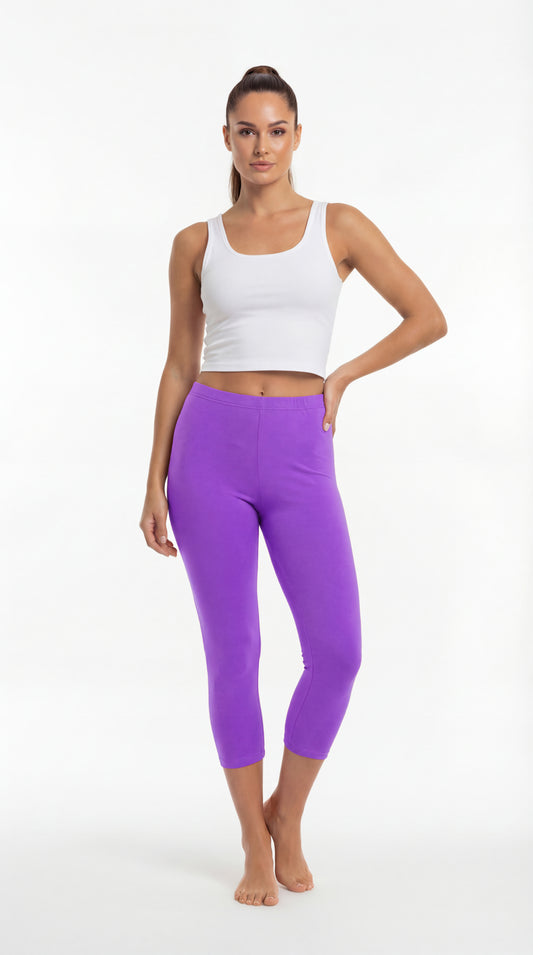 Legginsy bawełniane 3/4