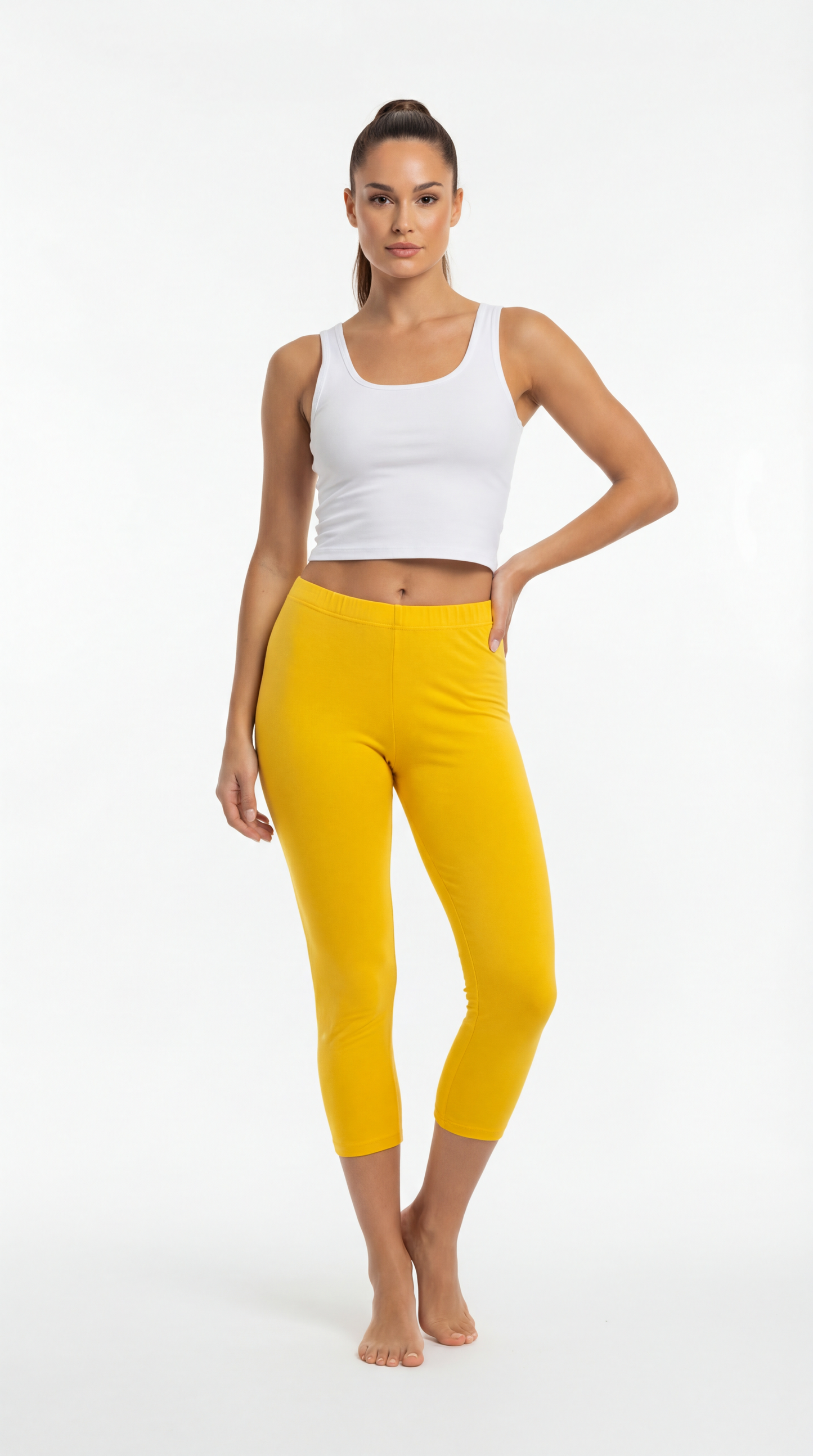 Legginsy bawełniane 3/4